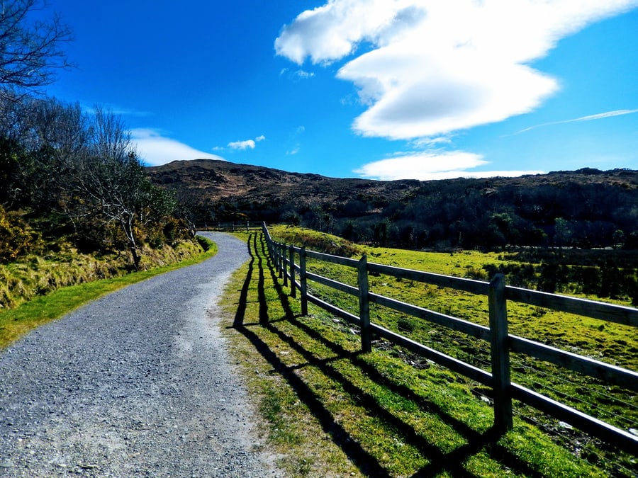 Ireland rolling landscape