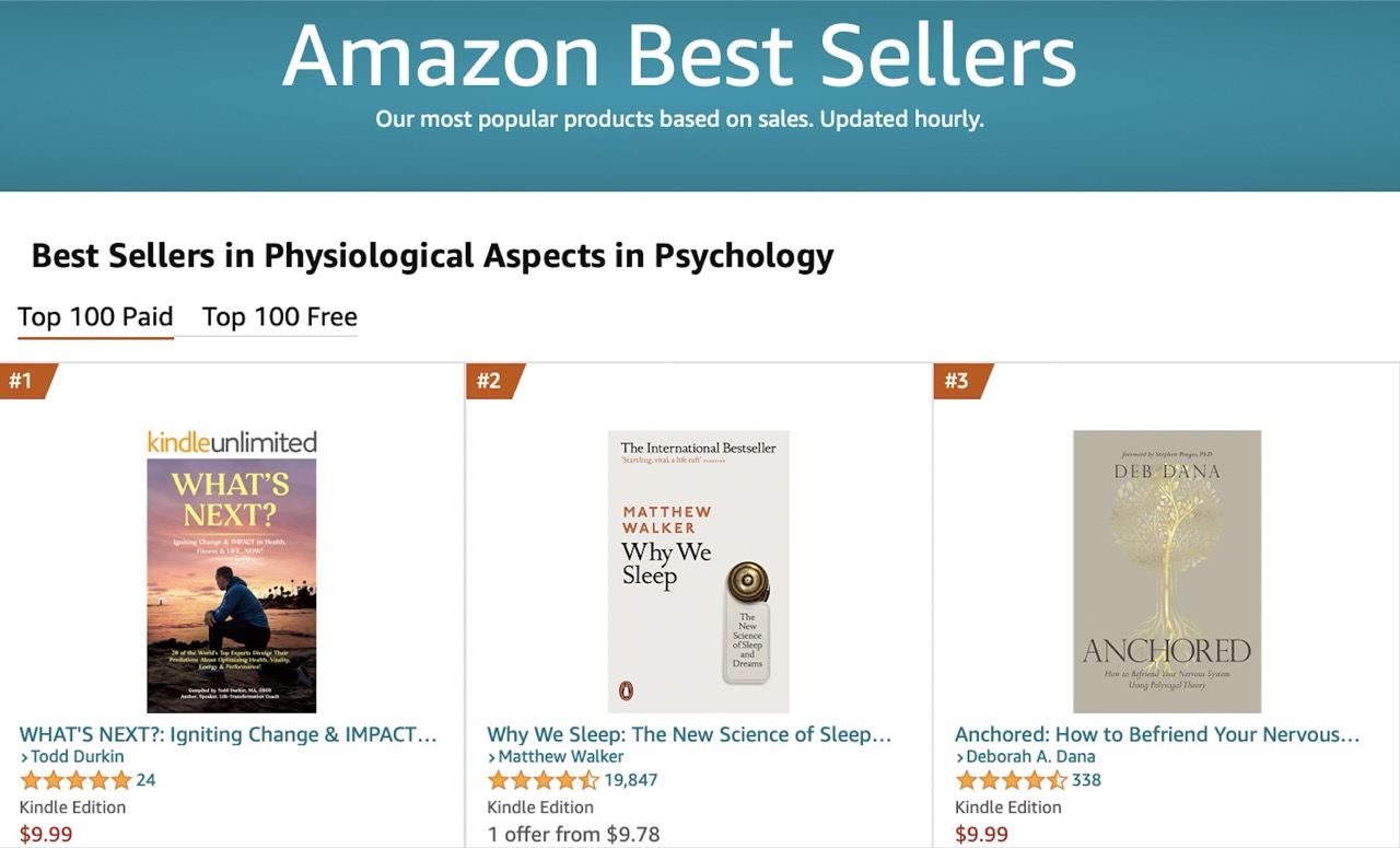 Best Seller in Physiological Aspects in Psychology Top 100 Paid.